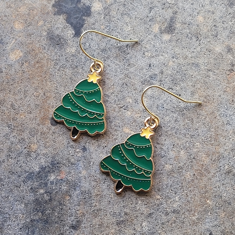 Chridtmas Tree Holiday Earrings
